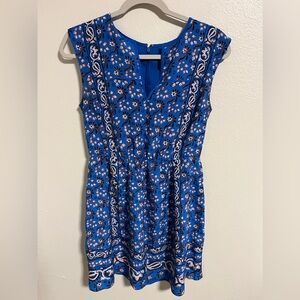 J.Crew Dress-Size 4-Blue/Black/Orange